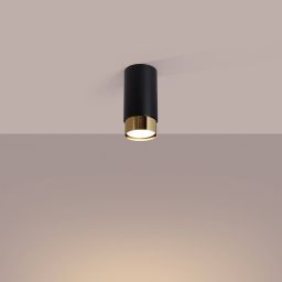 Sollux Lighting Nero lampa podsufitowa 1x10 W czarna SL.1410