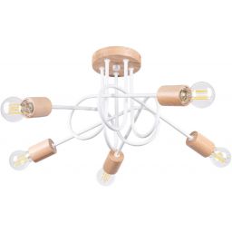 Sollux Lighting Ember lampa podsufitowa 5x15 W biała SL.1475