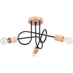 Sollux Lighting Ember lampa podsufitowa 3x15 W czarna SL.1477