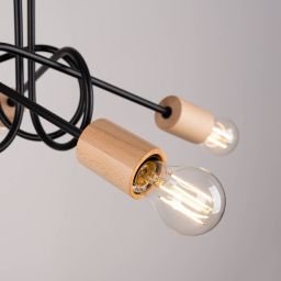 Sollux Lighting Ember lampa podsufitowa 5x15 W czarna SL.1478