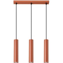 Sollux Lighting Lagos lampa wisząca 3x10 W czerwona SL.1491