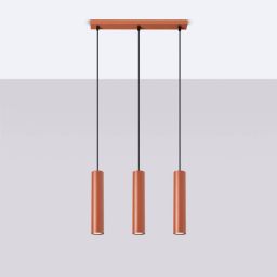 Sollux Lighting Lagos lampa wisząca 3x10 W czerwona SL.1491