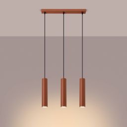 Sollux Lighting Lagos lampa wisząca 3x10 W czerwona SL.1491