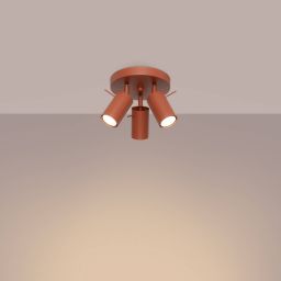 Sollux Lighting Ring lampa podsufitowa 3x10 W czerwona SL.1509