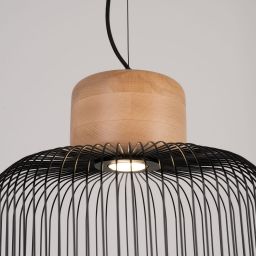 Sollux Lighting Gabbia lampa wisząca 1x15 W czarna SL.1847