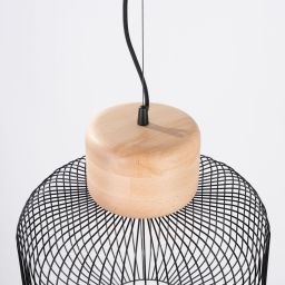 Sollux Lighting Gabbia lampa wisząca 1x15 W czarna SL.1847