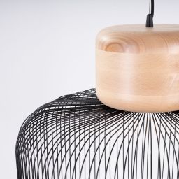 Sollux Lighting Gabbia lampa wisząca 1x16 W czarna SL.1848