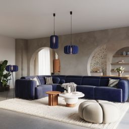 Sollux Lighting Mula lampa wisząca 1x15 W niebieska SL.1859