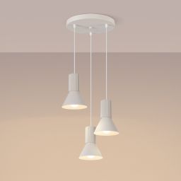 Sollux Lighting Estria lampa wisząca 3x10 W biała SL.1871