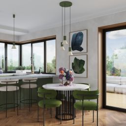 Sollux Lighting Estria lampa wisząca 3x10 W zielona/beżowa SL.1873