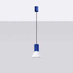 Sollux Lighting Estria lampa wisząca 1x10 W biała-niebieska SL.1874