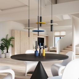 Sollux Lighting Feltro lampa wisząca 1x8 W czarna/beżowa SL.1879