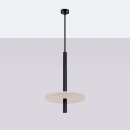 Sollux Lighting Feltro lampa wisząca 1x8 W czarna/beżowa SL.1879