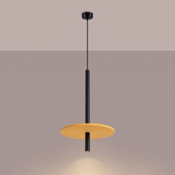 Sollux Lighting Feltro lampa wisząca 1x8 W czarna/żółta SL.1880