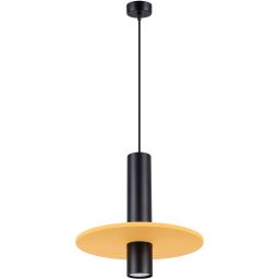 Sollux Lighting Pelta lampa wisząca 1x10 W czarna/żółta SL.1883