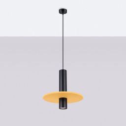 Sollux Lighting Pelta lampa wisząca 1x10 W czarna/żółta SL.1883