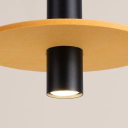 Sollux Lighting Pelta lampa wisząca 1x10 W czarna/żółta SL.1883