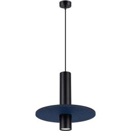 Sollux Lighting Pelta lampa wisząca 1x10 W czarna/niebieska SL.1884