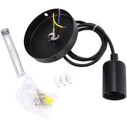 Strühm Uno lampa wisząca 1x40 W czarna 03811