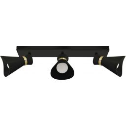 Strühm Loreta lampa podsufitowa 3x35 W czarna/złota 04223