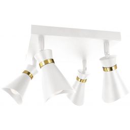 Strühm Loreta lampa podsufitowa 4x35 W biała-złota 04321