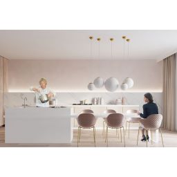 Sollux Lighting Ugo 30 lampa wisząca 1x60W biała/złota SL.0716