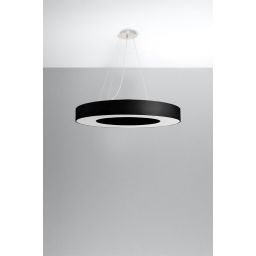 Sollux Lighting Saturno Slim lampa wisząca 6x60W czarna/biała SL.0754