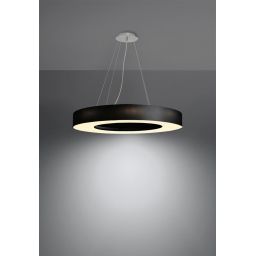 Sollux Lighting Saturno Slim lampa wisząca 6x60W czarna/biała SL.0754