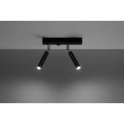 Sollux Lighting Eyetech lampa podsufitowa 2x40W czarna SL.0898