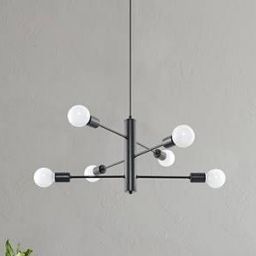 Sollux Lighting Duomo lampa wisząca 6x60W czarna SL.0305