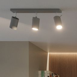 Sollux Lighting Ring lampa podsufitowa 3x40W szara SL.0451