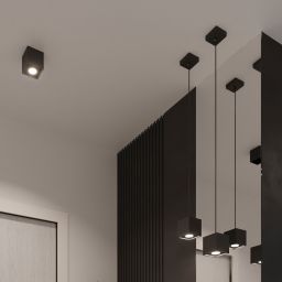 Sollux Lighting Quad lampa wisząca 1x40W czarna SL.0060