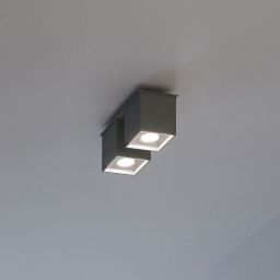 Sollux Lighting Quad 2 lampa podsufitowa 2x40W szara SL.0064