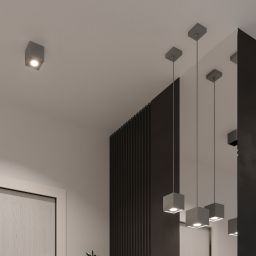 Sollux Lighting Quad 1 lampa wisząca 1x40W szara SL.0061