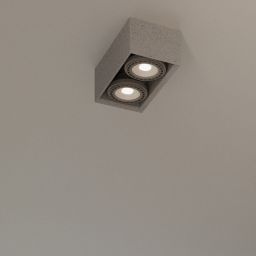 Sollux Lighting Quatro lampa podsufitowa 2x40W szary SL.0884