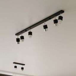 Sollux Lighting Nero 2 lampa podsufitowa 2x40W czarna/chrom SL.1065