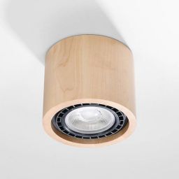 Sollux Lighting Basic lampa podsufitowa 1x40W drewno naturalne SL.0913