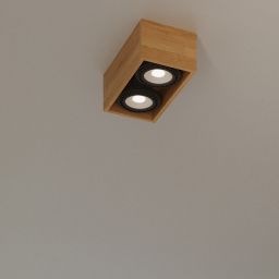 Sollux Lighting Quatro lampa podsufitowa 2x40W drewno naturalne SL.0916
