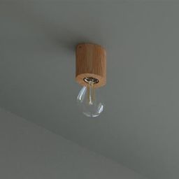 Sollux Lighting Salgado lampa podsufitowa 1x60W drewno naturalne SL.0672