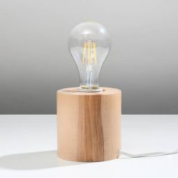 Sollux Lighting Salgado lampa biurkowa 1x60W drewno naturalne SL.0674