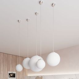 Sollux Lighting Ugo 20 lampa wisząca 1x60W biała/chrom SL.0263
