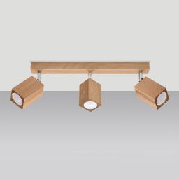 Sollux Lighting Keke lampa podsufitowa 3x40W dąb SL.1037