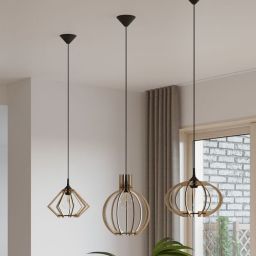 Sollux Lighting Arancia lampa wisząca 1x60W drewno naturalne SL.0391