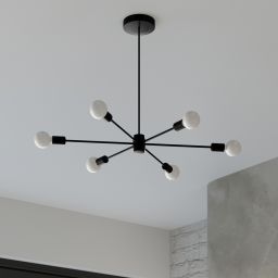 Sollux Lighting Lango 6 lampa podsufitowa 6x60W czarna SL.1023