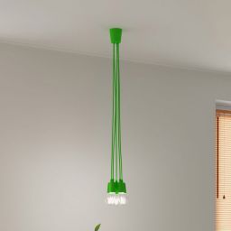 Sollux Lighting Diego lampa wisząca 5x60W zielona SL.0583