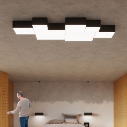 Sollux Lighting Horus plafon 1x60W czarny SL.0142