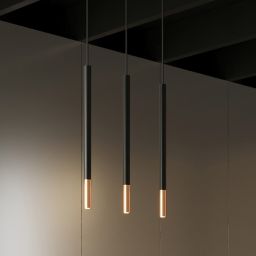 Sollux Lighting Mozaica lampa wisząca 3x40W czarna/miedź SL.0889