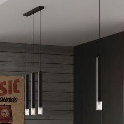 Sollux Lighting Wezyr lampa wisząca 2x40W czarna SL.0961