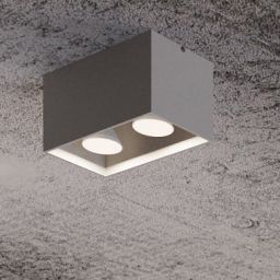 Sollux Lighting Quad Maxi lampa podsufitowa 2x40W szara SL.0382