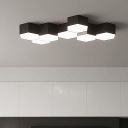 Sollux Lighting Sunde plafon 2x60W czarny/biały SL.1059